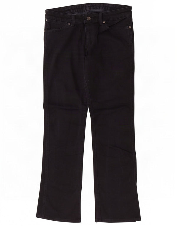 Wrangler Womens Iris Straight Jeans W30 L30 Black Cotton