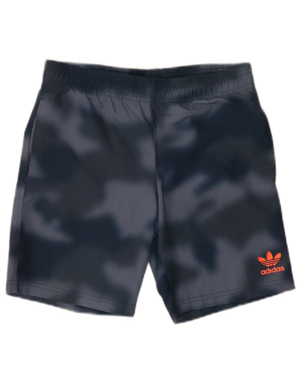 ADIDAS Boys Primegreen Sport Shorts 11-12 Years  Blue Camouflage Polyester