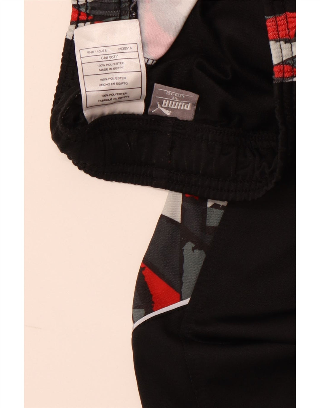 PUMA Boys Tracksuit Trousers Joggers 14-15 Years Large  Black Geometric