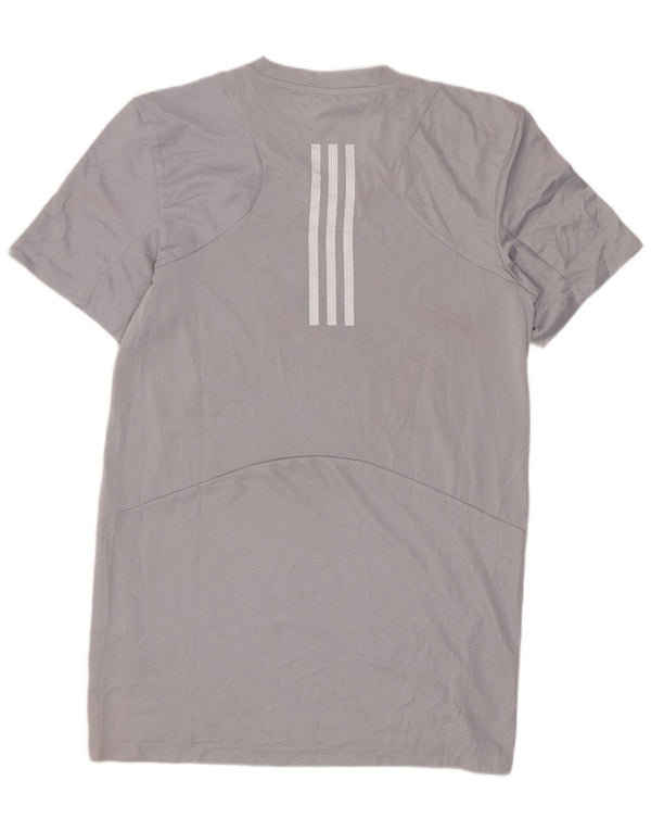ADIDAS Mens T-Shirt Top Small Grey Polyester