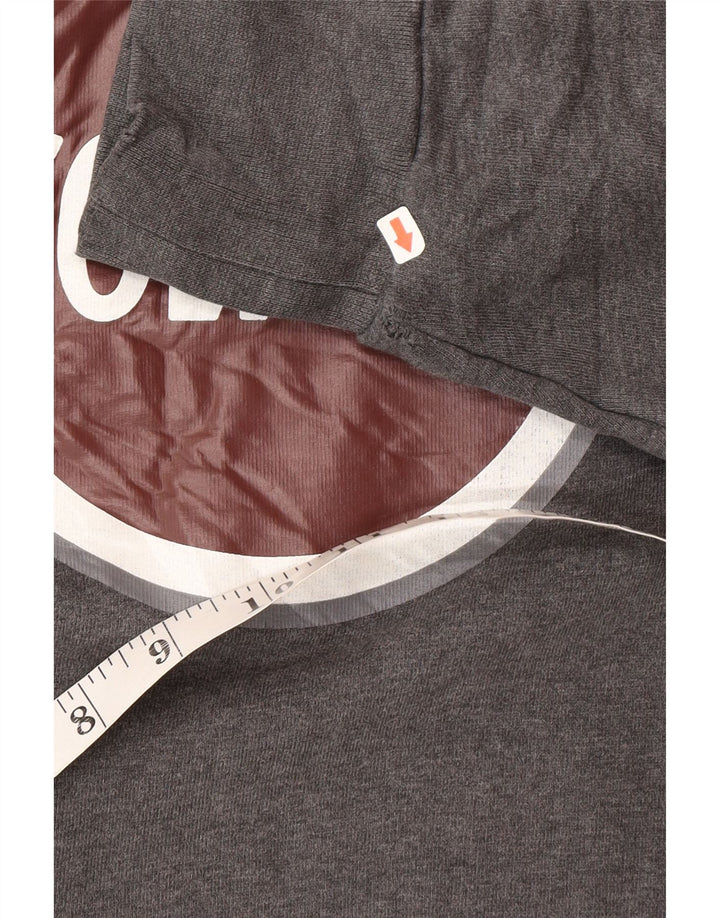 Colmar Mens Graphic Hoodie Jumper Medium Grey Cotton