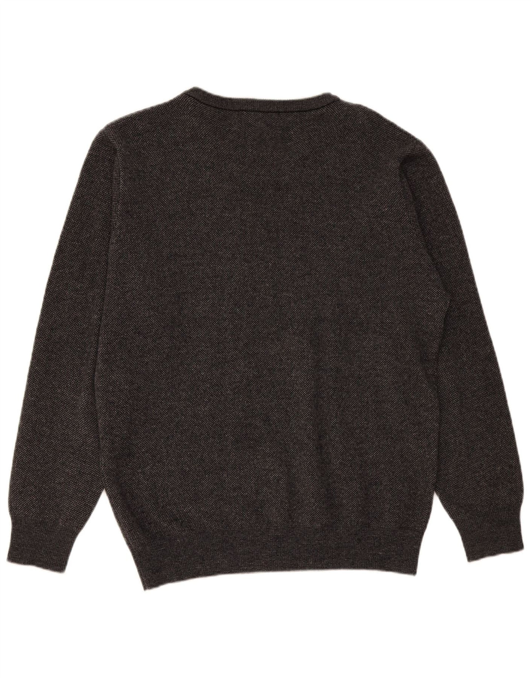 Superga Mens V-Neck Jumper Sweater Large Grey Wool