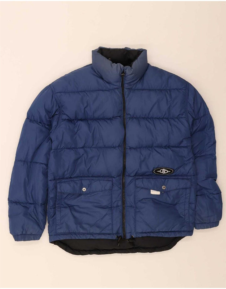 Killer Loop Mens Graphic Reversible Padded Jacket UK 38 Medium Black