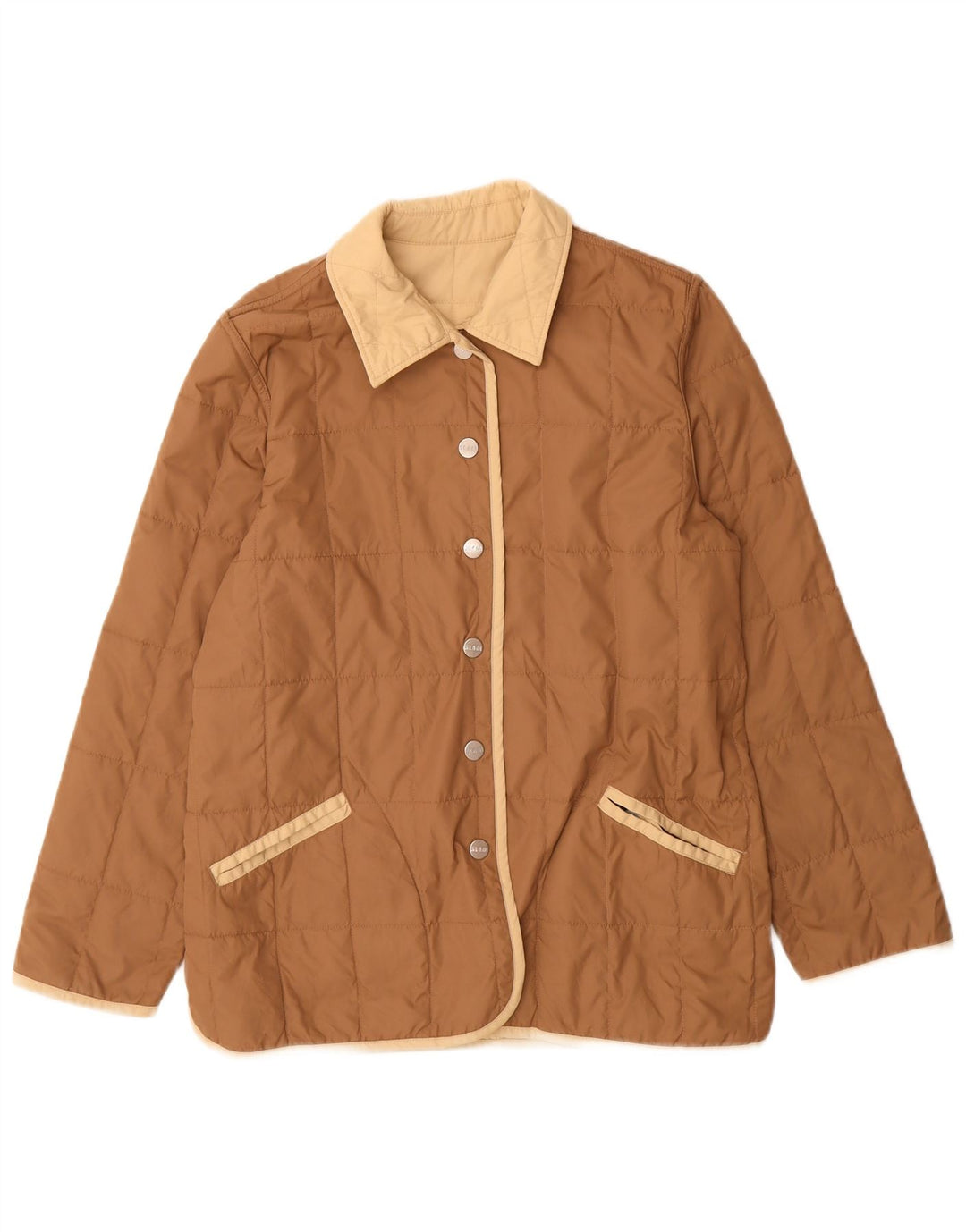 Slam Womens Reversible Padded Jacket UK 14 Medium Beige Nylon