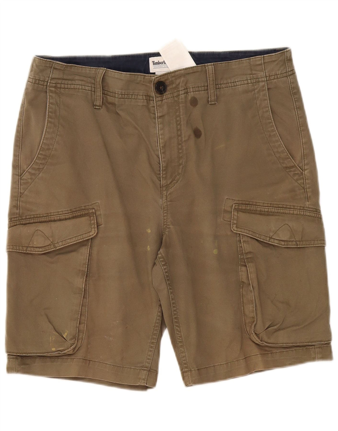 Timberland Mens Cargo Shorts W32 Medium Khaki Cotton