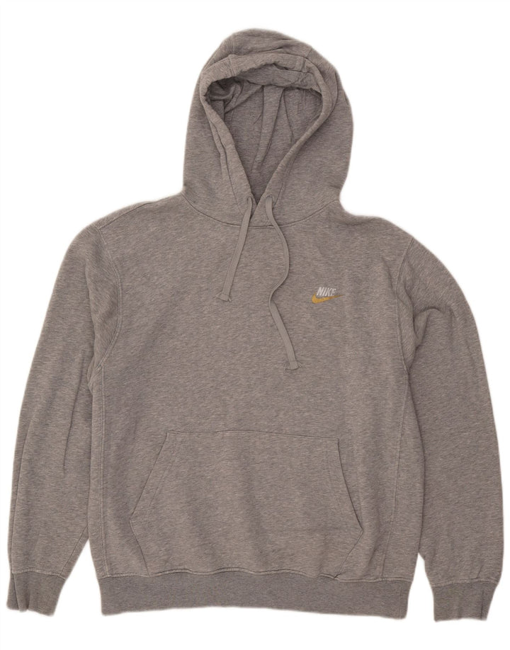 Nike Mens Hoodie Jumper Medium Grey Cotton