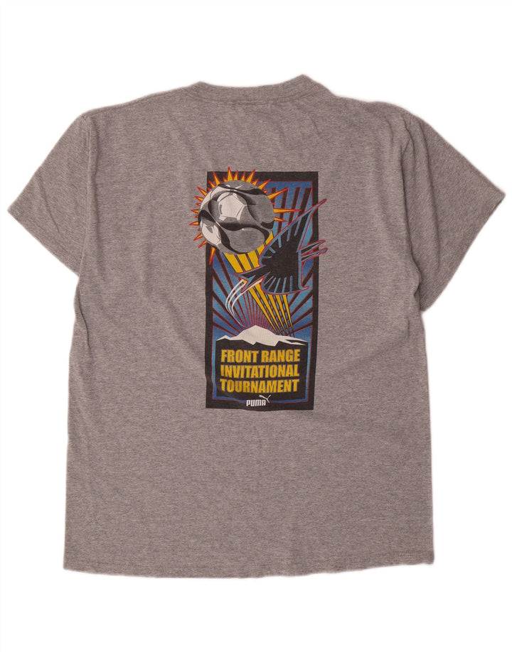 PUMA Mens Graphic T-Shirt Top Large Grey