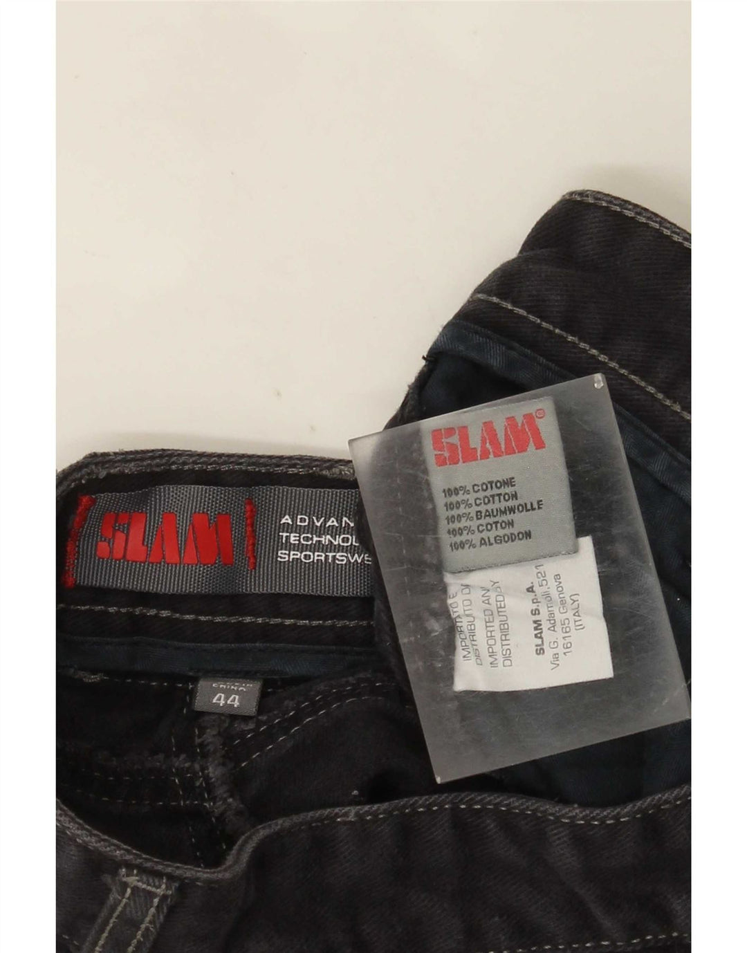 Slam Womens Straight Jeans IT 44 Medium W30 L33 Grey Cotton