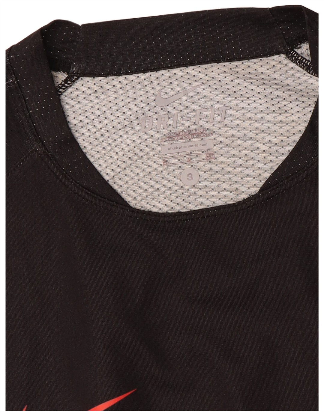 NIKE Mens Dri Fit T-Shirt Top Small Black Colourblock