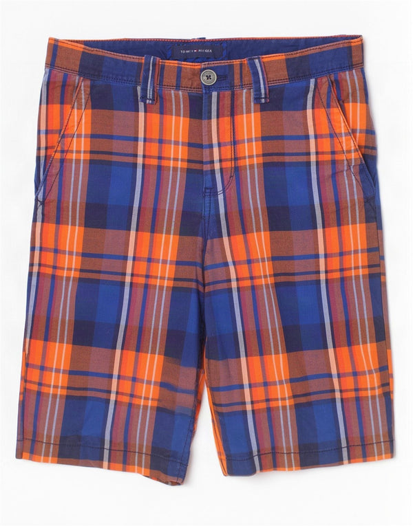 Tommy Hilfiger Boys Chino Shorts 15-16 Years W30 Multicoloured Check Cotton