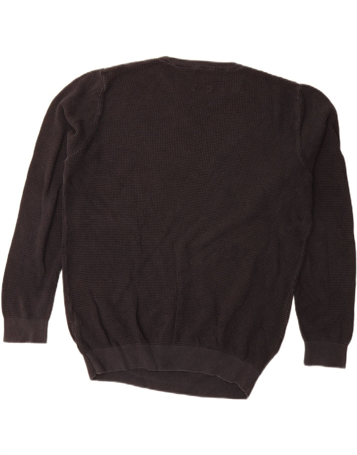 ZARA Mens Crew Neck Jumper Sweater Medium Black Cotton