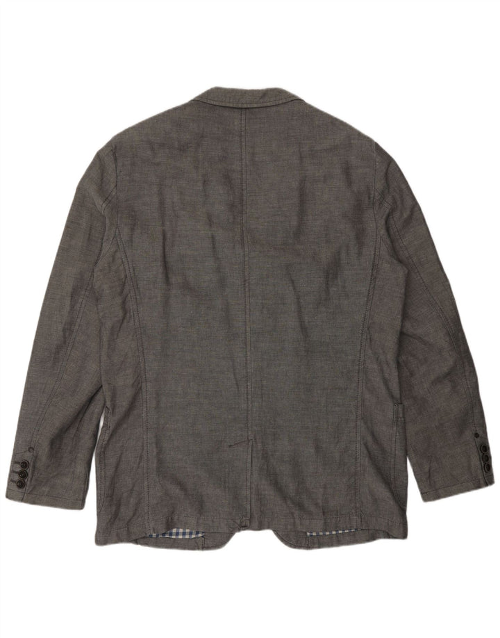 CAMEL ACTIVE Mens 2 Button Blazer Jacket UK 40 Large Grey Cotton