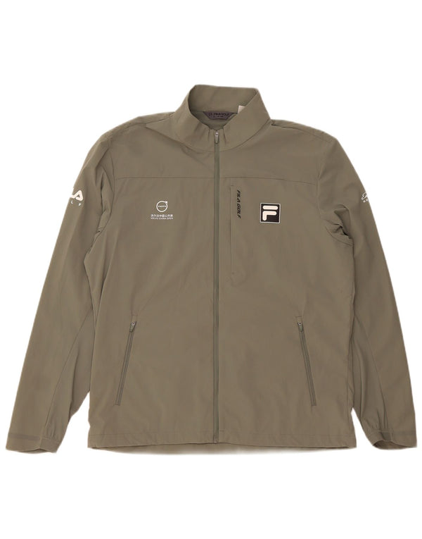 Fila Womens Regular Fit Tracksuit Top Jacket UK 18 XL Khaki