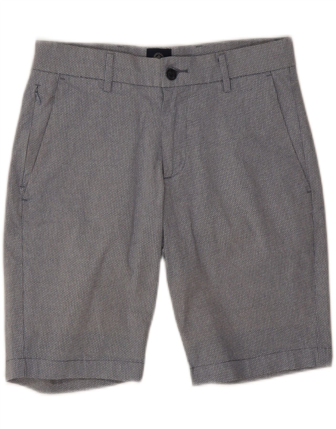 Dockers Mens Flex Chino Shorts W28 Medium Grey Spotted Cotton