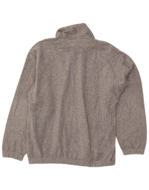 SERGIO TACCHINI Mens Zip Neck Fleece Jumper Large Grey