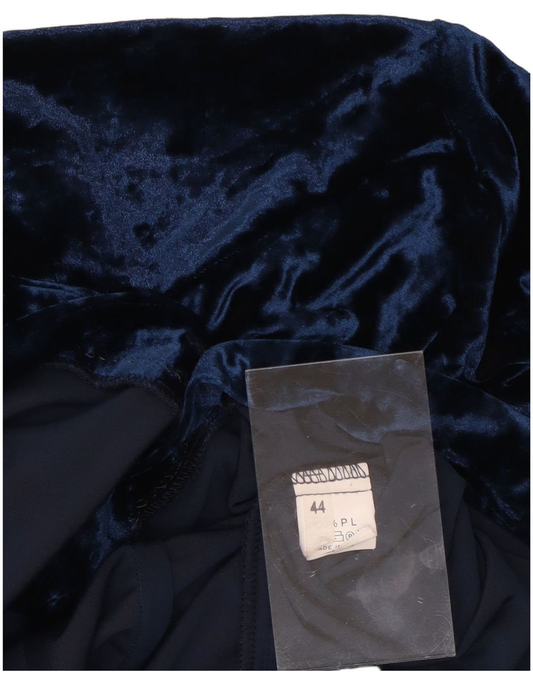 Vintage Womens Longline Shirt Blouse IT 44 Medium Navy Blue Polyester