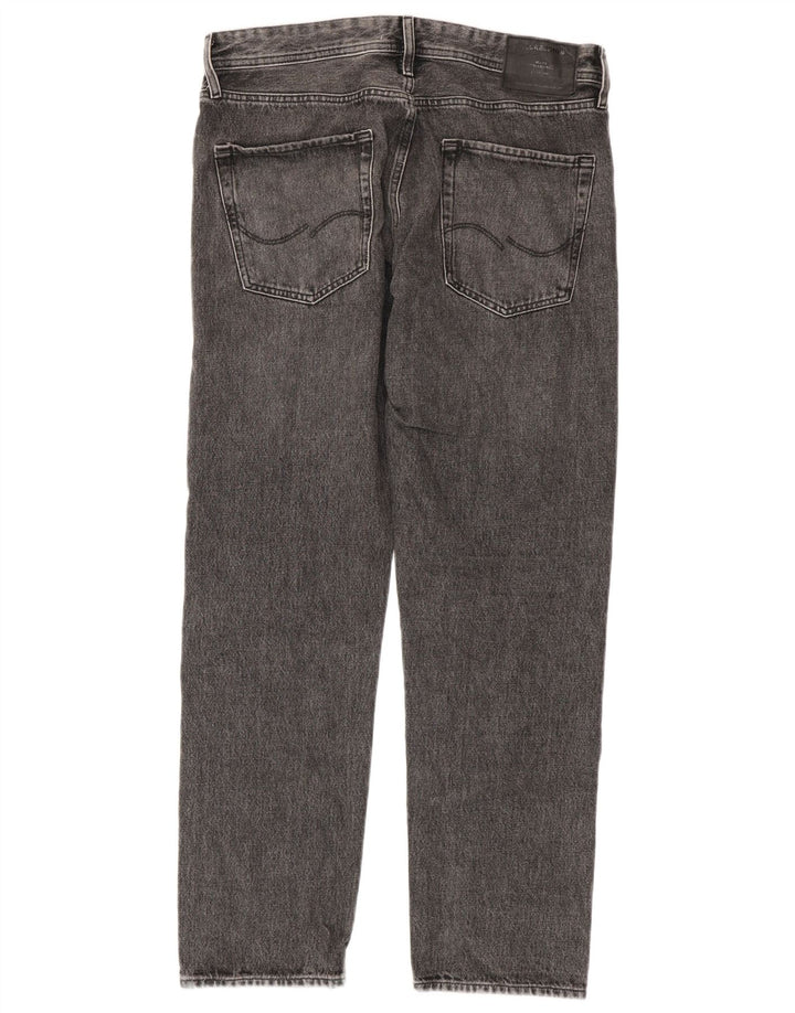 Jack & Jones Mens Straight Jeans W32 L32 Grey Cotton