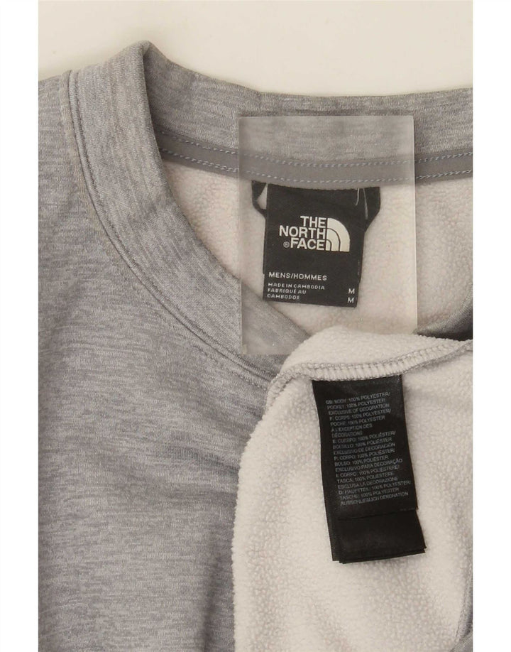The North Face Mens Sweatshirt Jumper Medium Grey Flecked Polyester