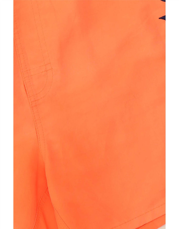 Sundek Mens Graphic Swimming Shorts Medium  Orange Polyester