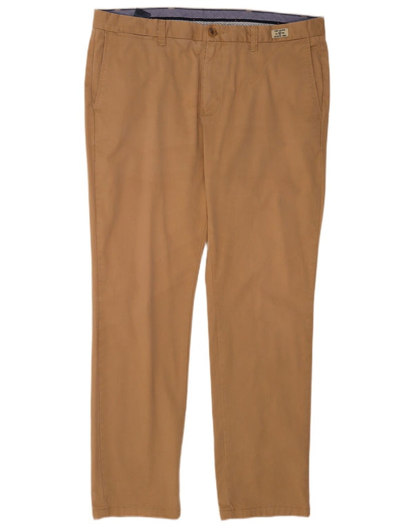 Tommy Hilfiger Mens Slim Fit Chino Trousers W38 L32 Beige Cotton