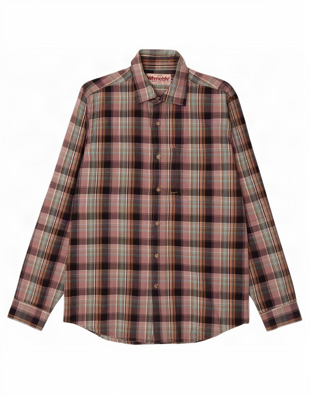 Wrangler Mens Shirt Medium Multicoloured Plaid Cotton