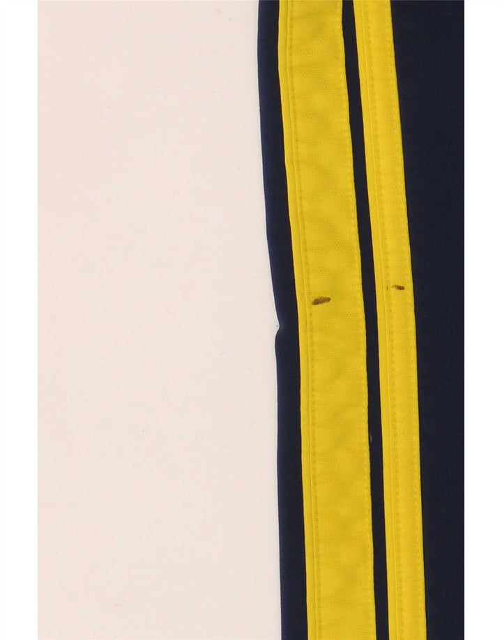 Asics Mens Tracksuit Trousers Small  Navy Blue Colourblock Polyester