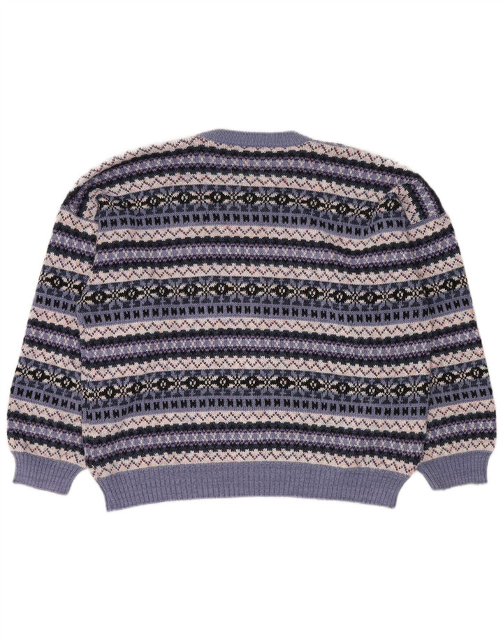 Vintage Womens Crew Neck Jumper Sweater UK 18 XL Multicoloured Fair Isle