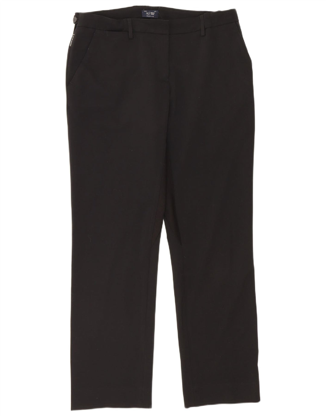 Armani Womens Straight Suit Trousers W30 L29 Black Polyester