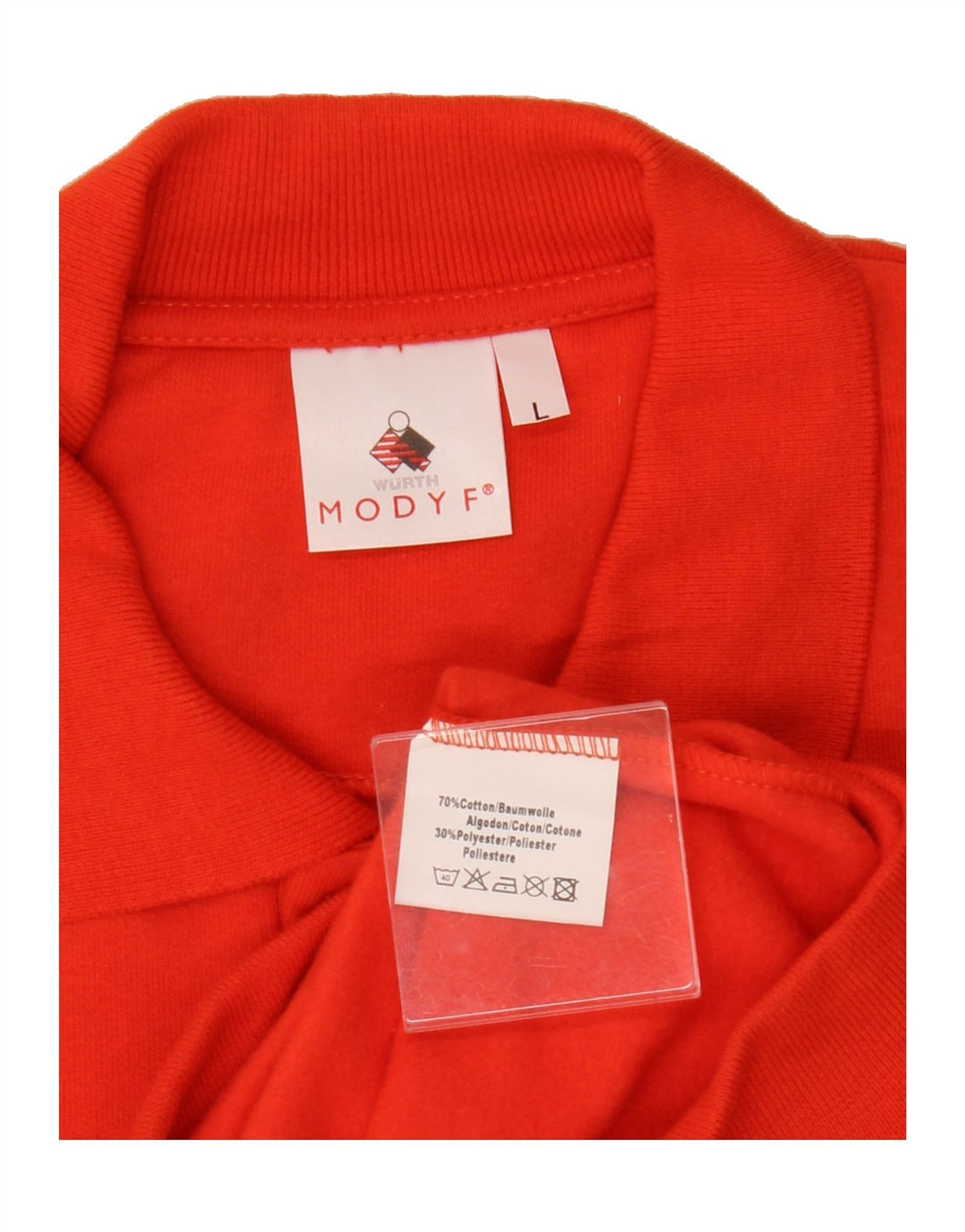 WURTH MODYF Mens Polo Shirt Large Red Cotton Vintage Wurth Modyf and Second-Hand Wurth Modyf from Messina Hembry 