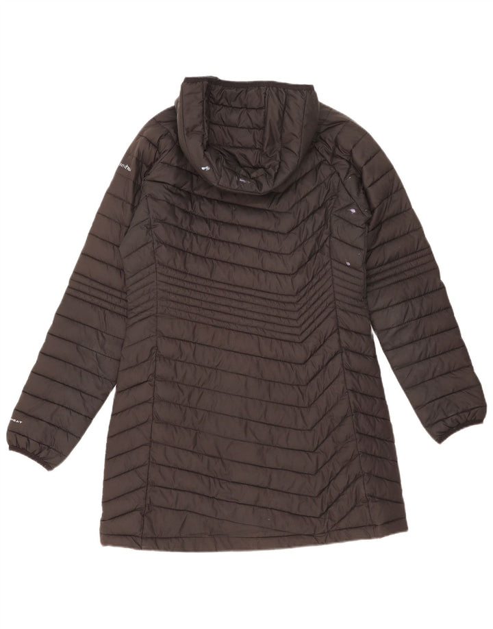 Columbia Womens Hooded Padded Coat UK 14 Medium Black Polyester