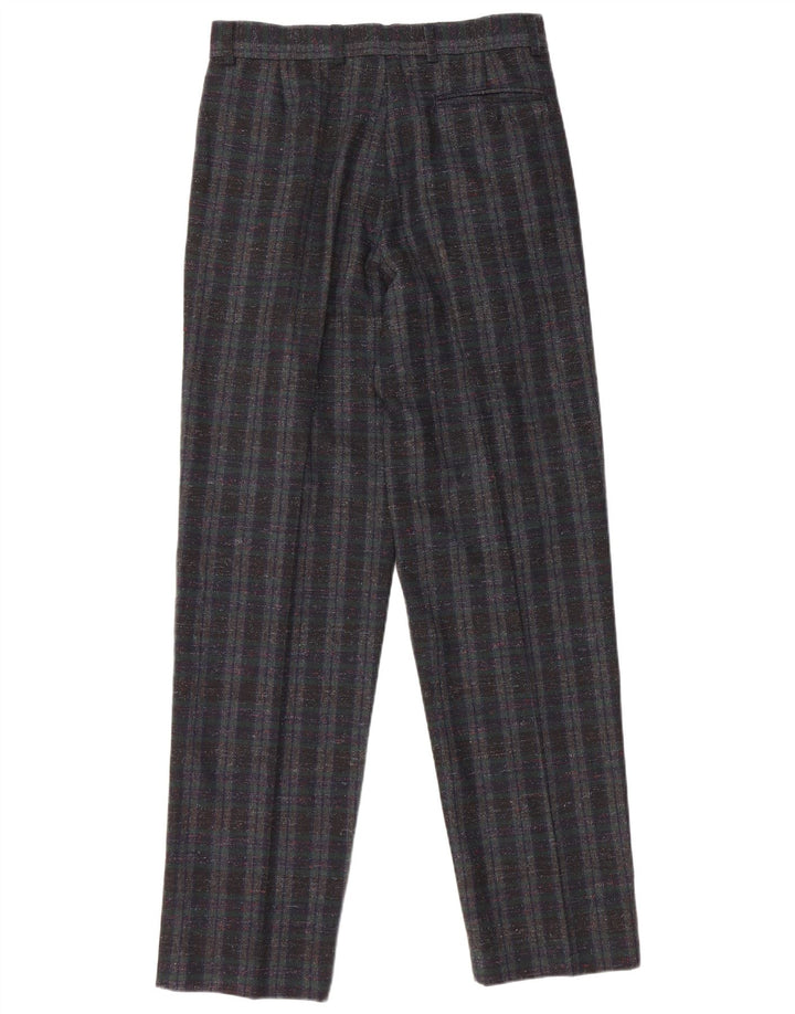 Ciao Mens Straight Casual Trousers IT 48 Medium W32 L33 Green Plaid
