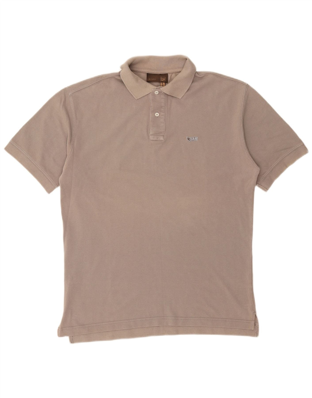 Gas Mens Polo Shirt Large Grey Cotton