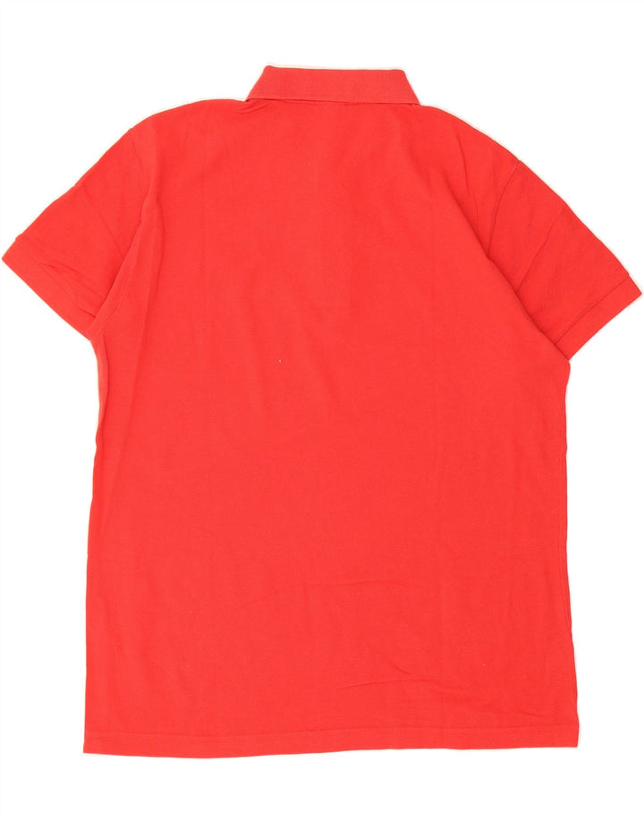 ASICS Mens Polo Shirt Medium Red Cotton Vintage Asics and Second-Hand Asics from Messina Hembry 