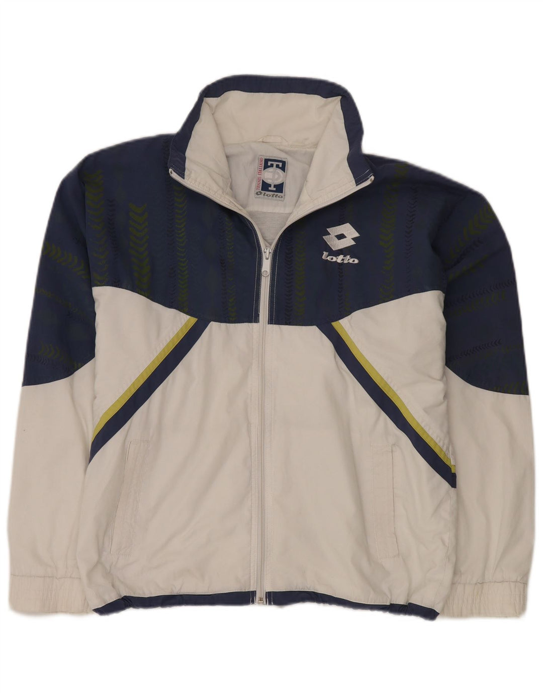 Lotto Mens Tracksuit Top Jacket Large White Colourblock