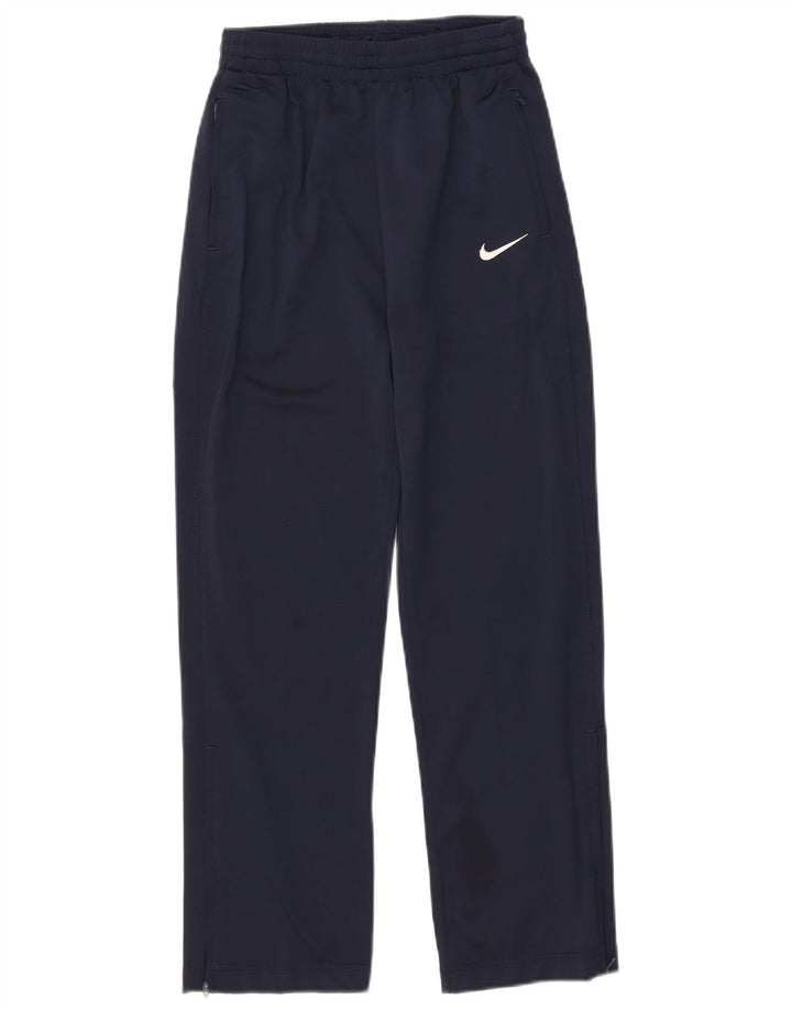 Nike Boys Tracksuit Trousers 10-11 Years Medium Navy Blue Polyester