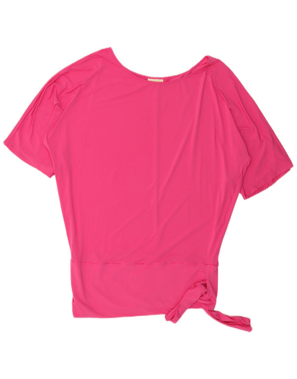 Michael Kors Womens Oversized Tunic Top UK 16 Large Pink Nylon