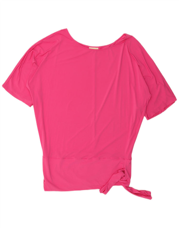 Michael Kors Womens Oversized Tunic Top UK 16 Large Pink Nylon