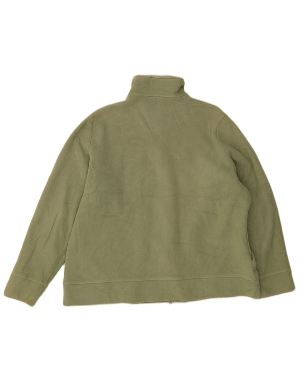 Marks & Spencer Womens Oversized Fleece Jacket UK 18 XL Green Polyester