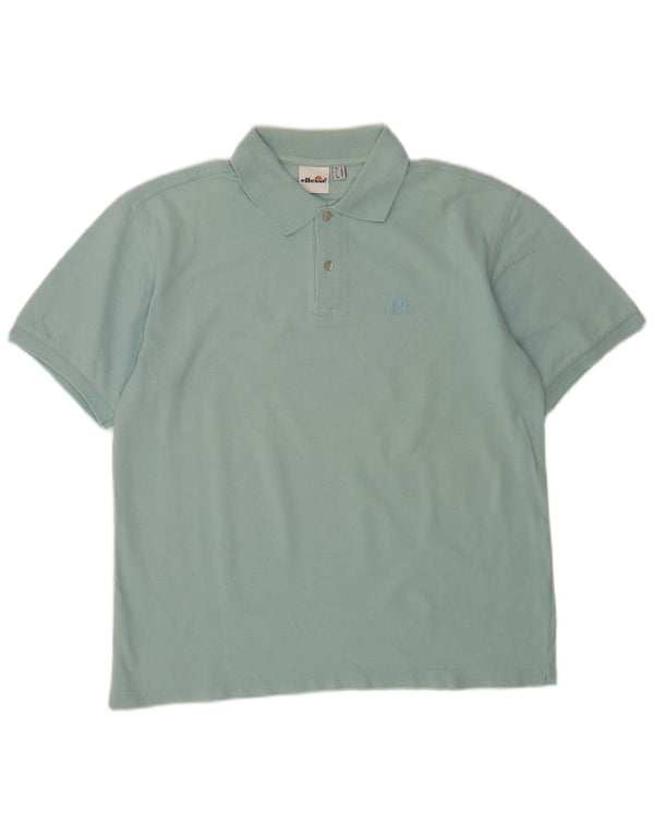Ellesse Mens Polo Shirt Large Blue Cotton