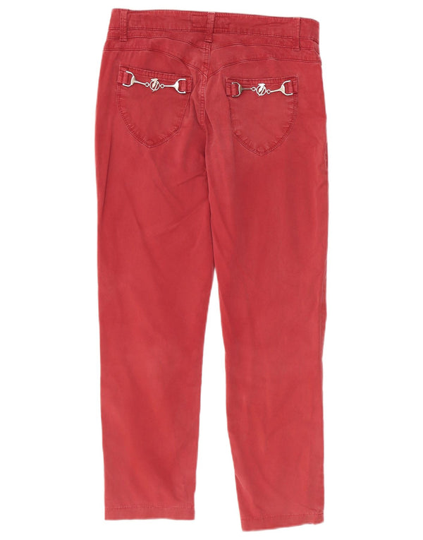 Trussardi Womens Slim Casual Trousers IT 40 Small W24 L26 Red