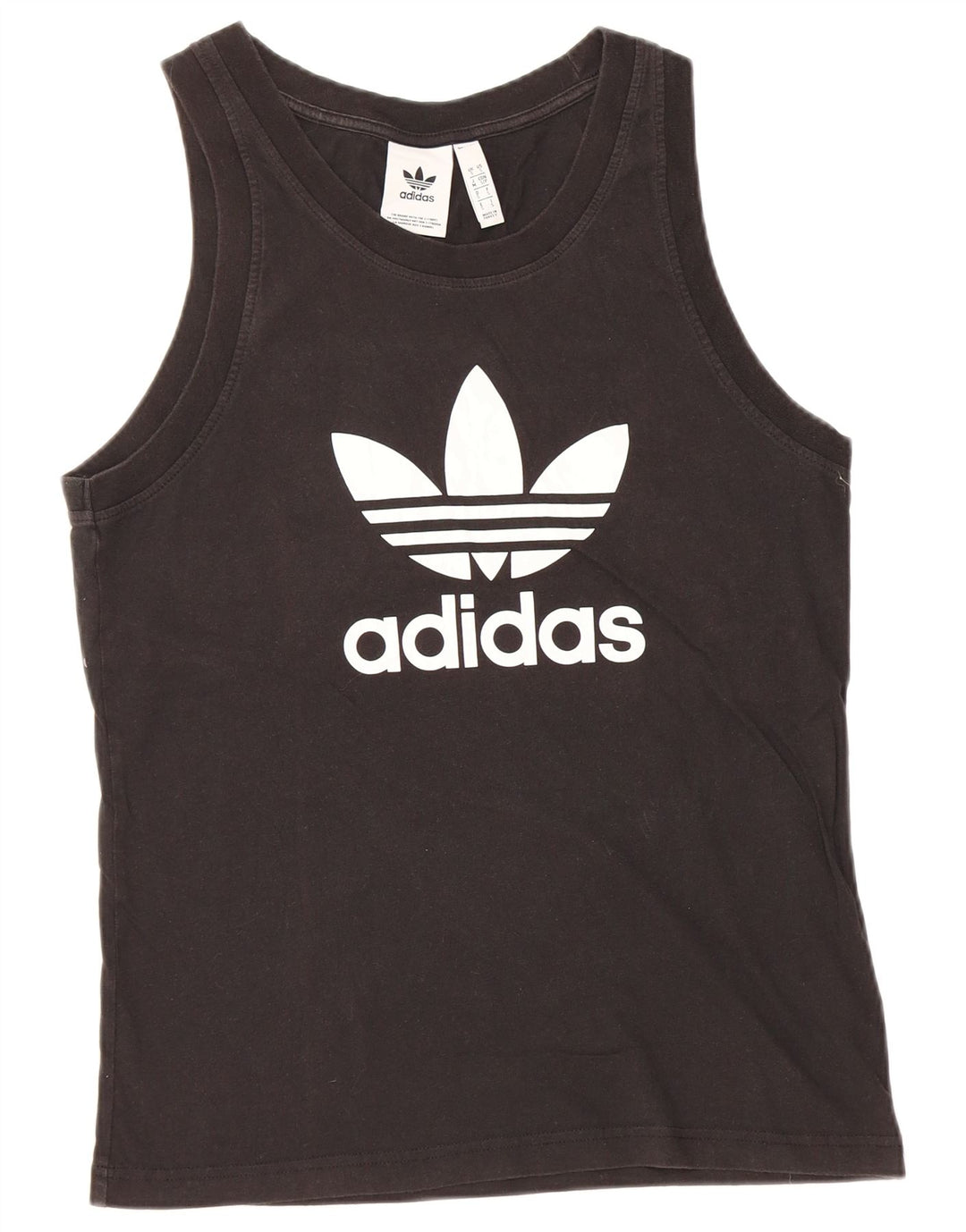ADIDAS Mens Graphic Vest Top Small Black Cotton