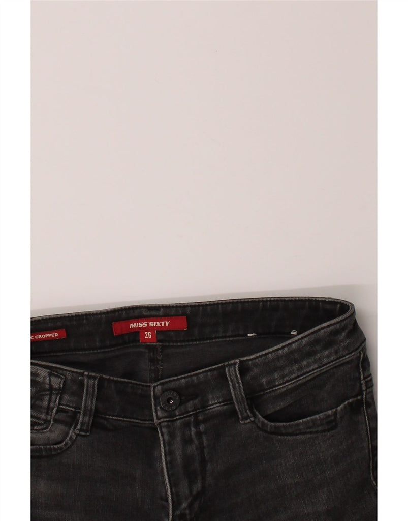 MISS SIXTY Womens Skinny Cropped Jeans W26 L27 Grey Cotton Vintage Miss Sixty and Second-Hand Miss Sixty from Messina Hembry 