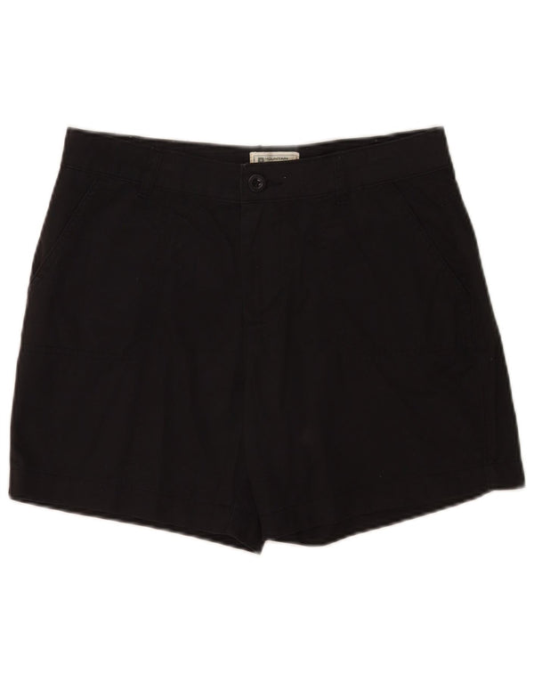 Mountain Warehouse Womens Chino Shorts UK 10 Small W30 Black Cotton