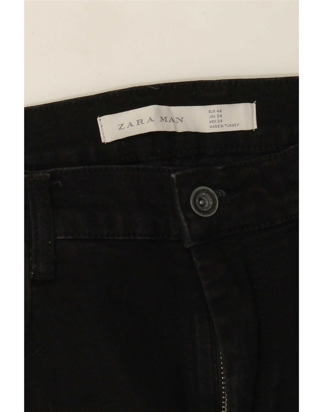 Zara Mens Distressed Slim Jeans EU 44 Large W34 L29 Black
