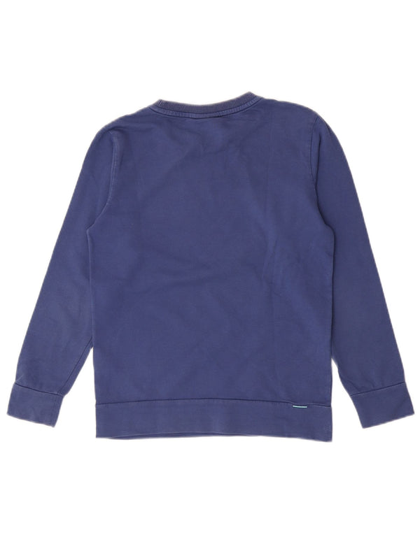 Napapijri Boys Graphic Sweatshirt Jumper 9-10 Years Blue Cotton