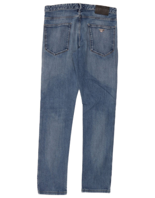 Emporio Armani Mens Slim Jeans W31 L30 Blue Cotton