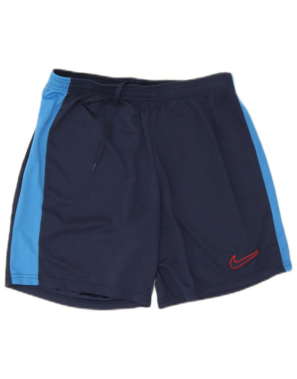 Nike Mens Dri Fit Slim Fit Sport Shorts Large Navy Blue Colourblock