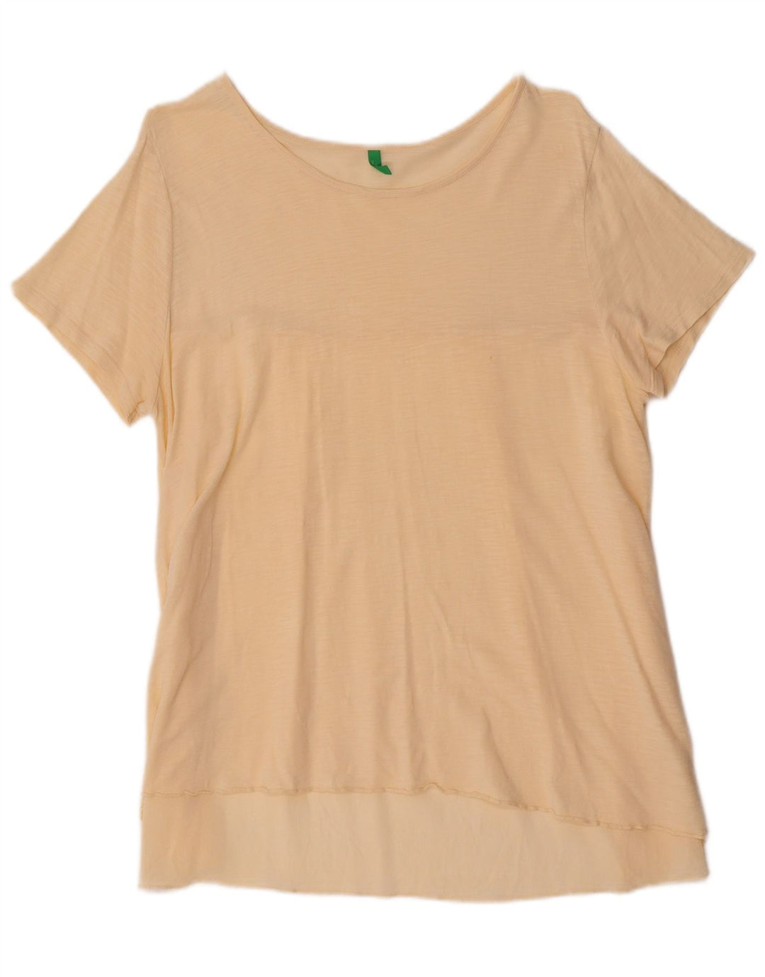 BENETTON Womens T-Shirt Top UK 16 Large Beige