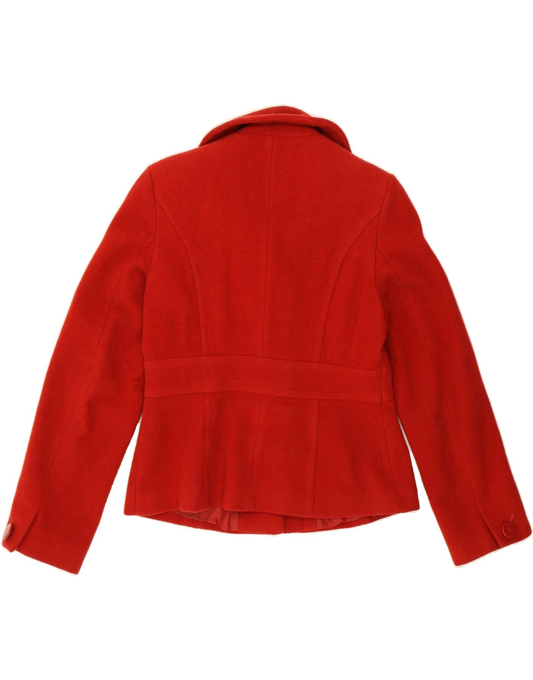 MARKS & SPENCER Womens 2 Button Blazer Jacket UK 12 Medium Red New Wool Vintage Marks & Spencer and Second-Hand Marks & Spencer from Messina Hembry 