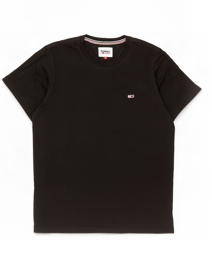 Tommy Hilfiger Mens T-Shirt Top Medium Black Cotton